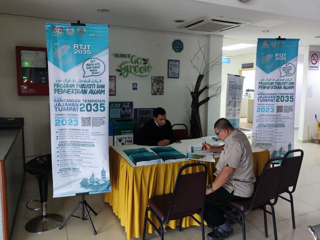 Kaunter Program Publisiti Dan Penyertaan Awam Draf Rancangan Tempatan Jajahan Tumpat 2035 (Penggantian) di MDT Kini Dibuka